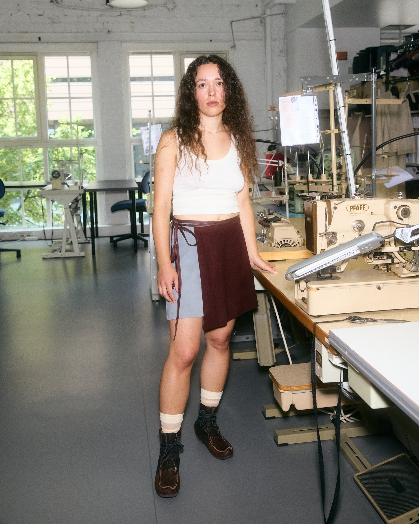 Násti [star] skirt blue/burgundy