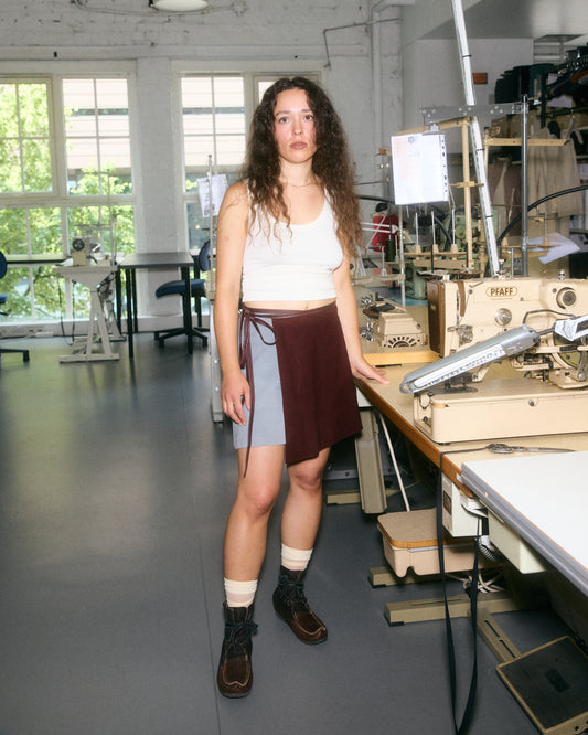 Násti [star] skirt blue/burgundy