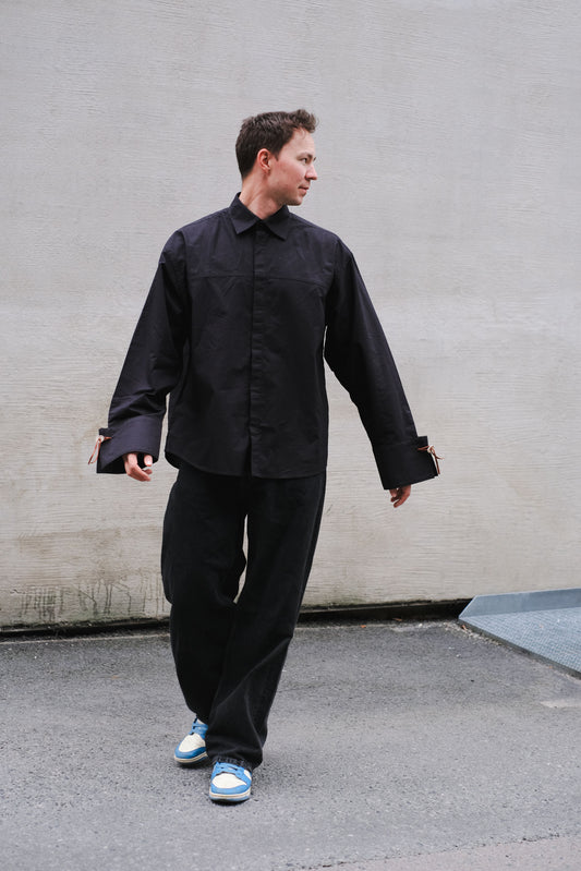 Áddjá [grandpa] mens shirt black