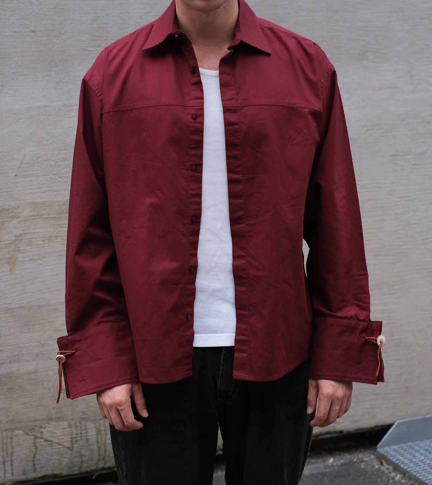 Áddjá [grandpa] mens shirt burgundy