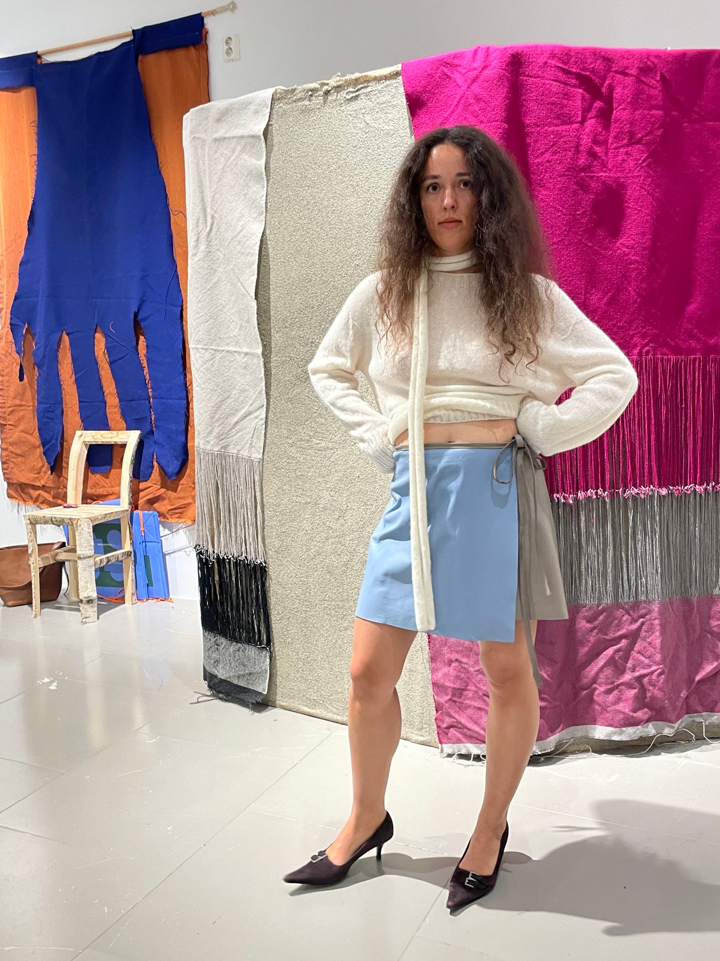 Násti [star] skirt blue/beige