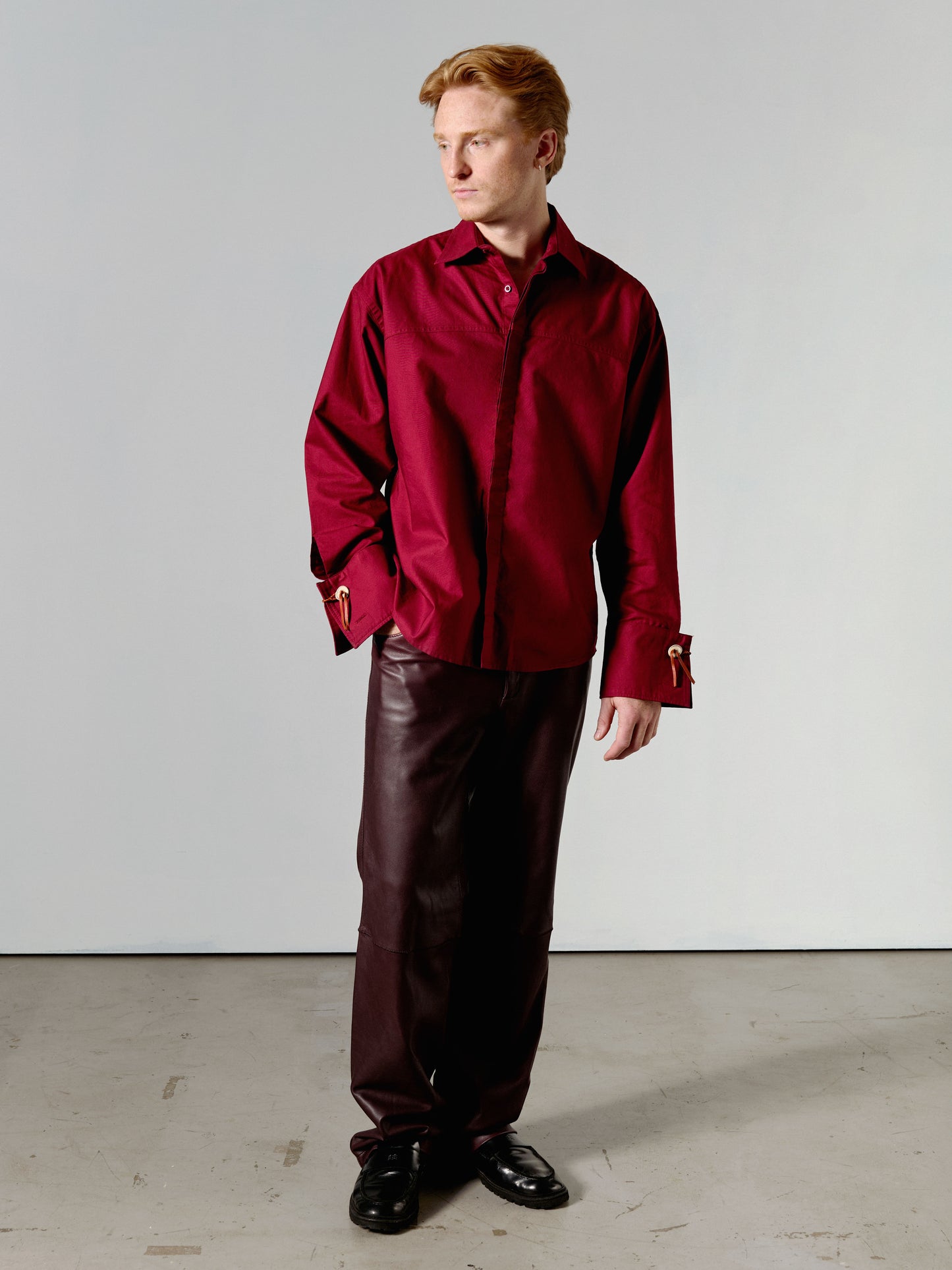 Áddjá [grandpa] mens shirt burgundy