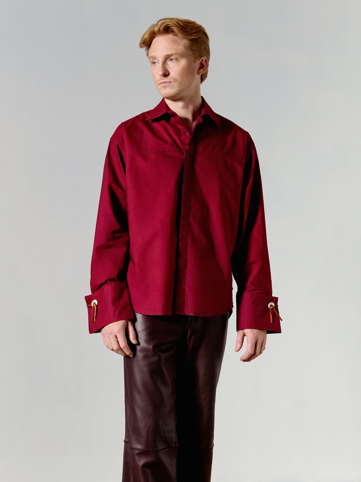 Áddjá [grandpa] mens shirt burgundy