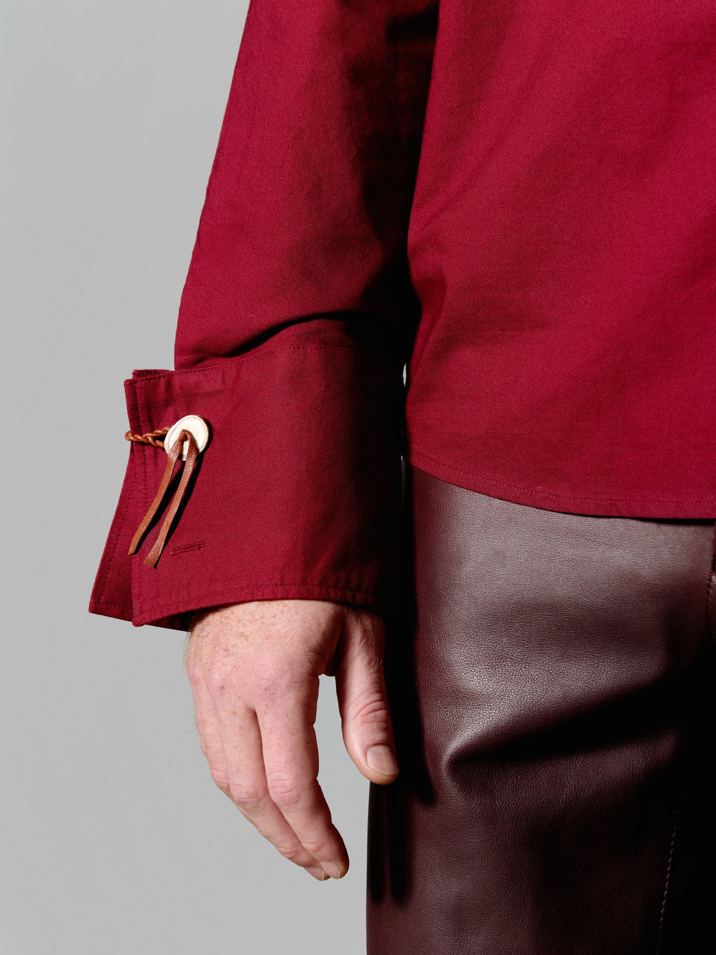 Áddjá [grandpa] mens shirt burgundy