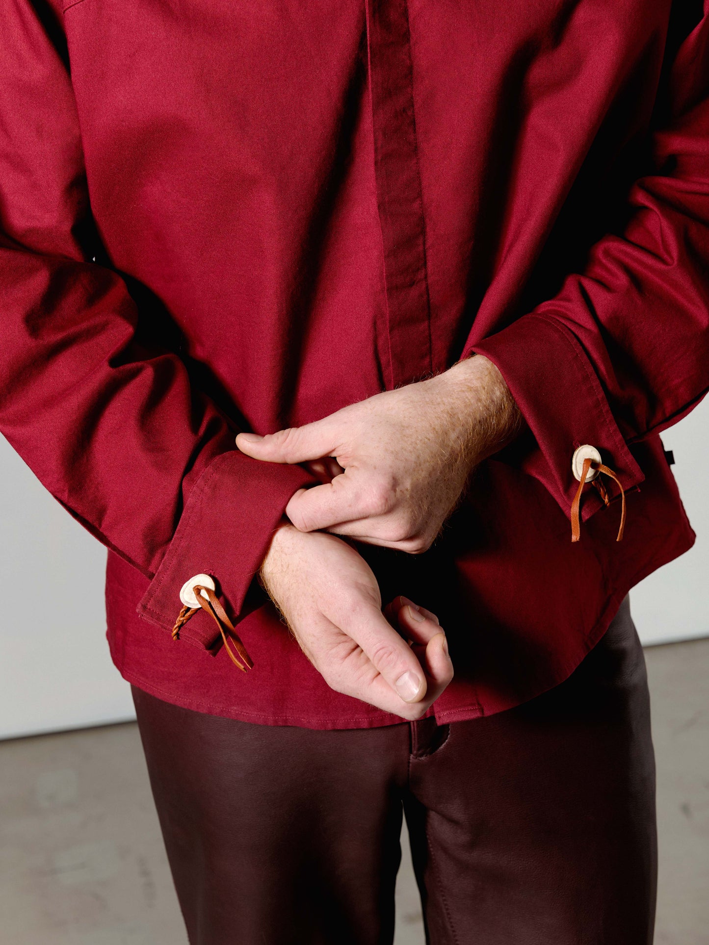 Áddjá [grandpa] mens shirt burgundy