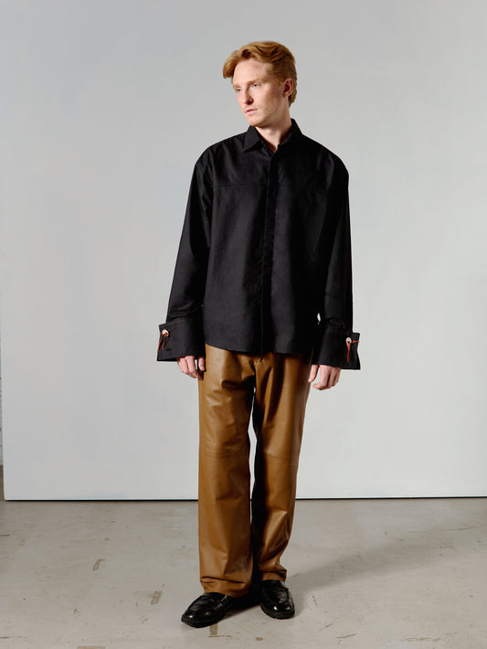 Áddjá [grandpa] mens shirt black